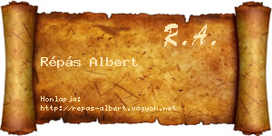 Répás Albert névjegykártya